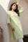 Lime Green Yarn Dyed Striped Lace Pure Cotton Straight Kurta