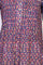 Navy Blue Floral Printed Foil Print Pintucks Pure Cotton Straight Kurta