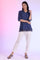 Blue Solid Straight Pure Cotton Kurti