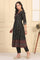 Black Solid Bead Embellished Flared Festive Kurta, Trousers and Dupatta Set