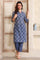 Blue Printed Straight Pure Cotton Kurta and Trouser Co-ord Set