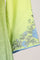 Lime Green Ombre Embroidered Straight Kurta with Palazzo and Dupatta Set