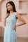 Light Blue Zari Embroidered Straight Kurta With Trousers Co-ord Set