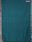 Bengal soft cotton saree teal green shade with plain body and zari woven piping border