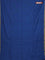 Bengal soft cotton saree cs blue with plain body and zari woven piping border
