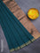Bengal soft cotton saree green with plain body and zari woven piping border
