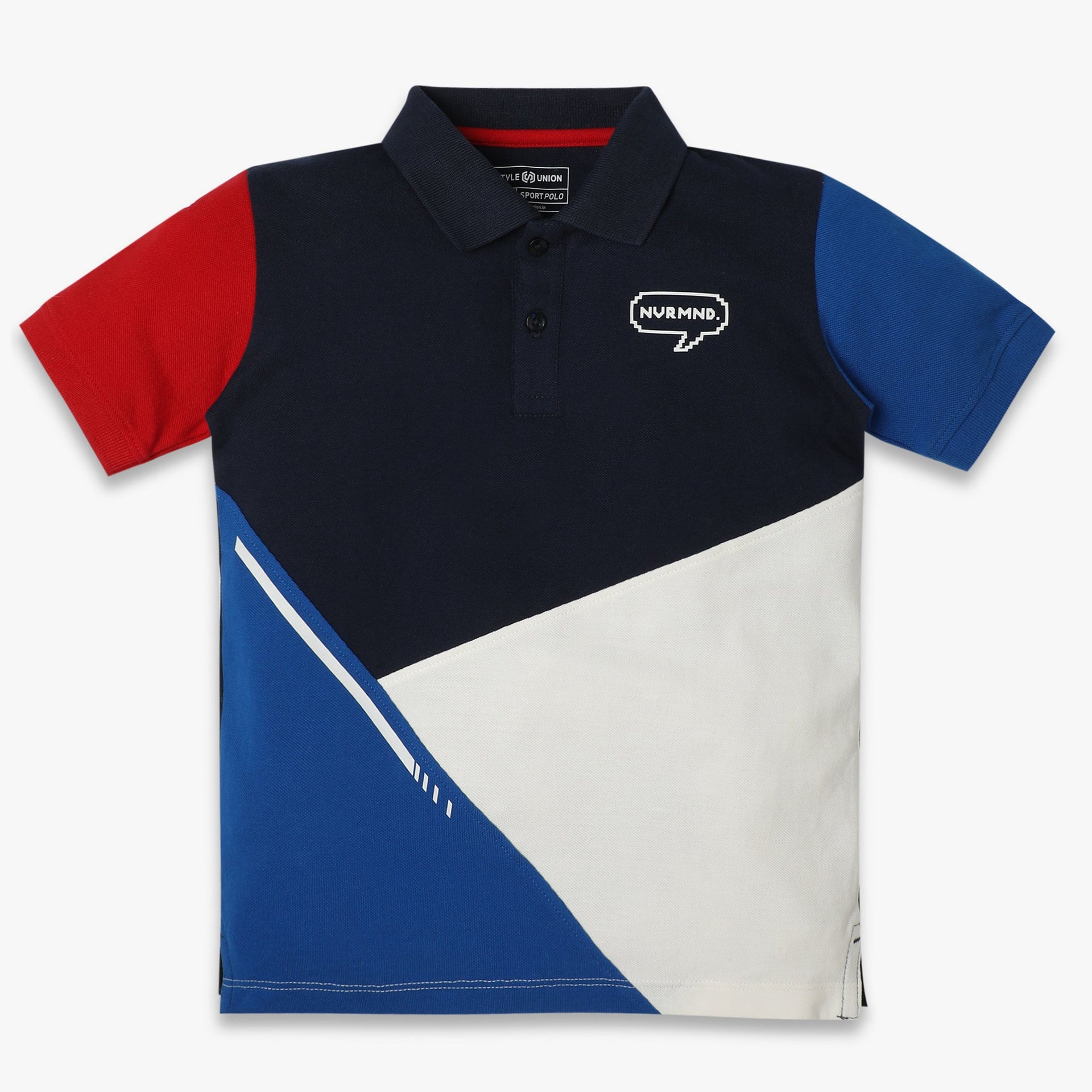 Boys Regular Fit Cut And Sew T-Shirt