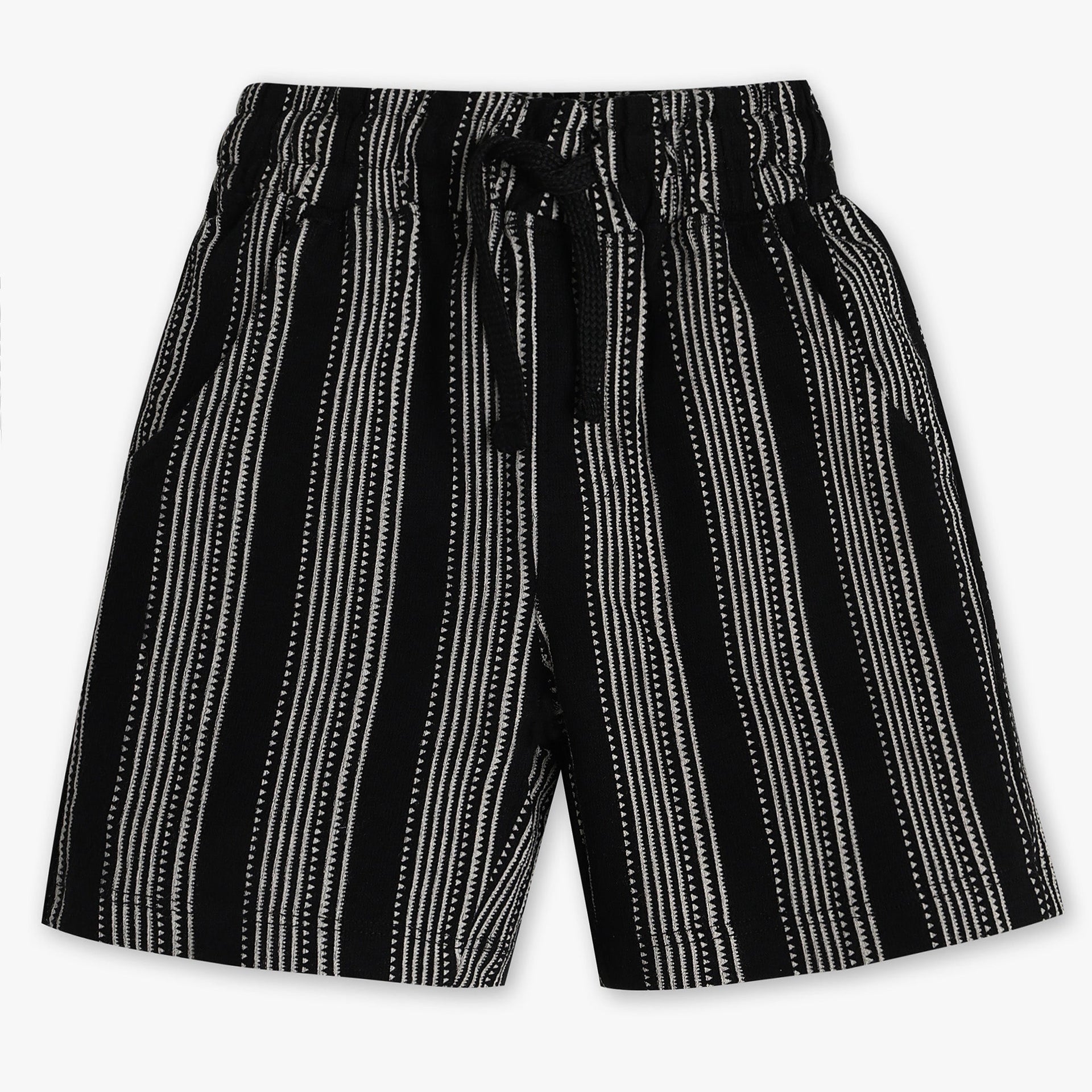 Boys Cotton Striped Shorts