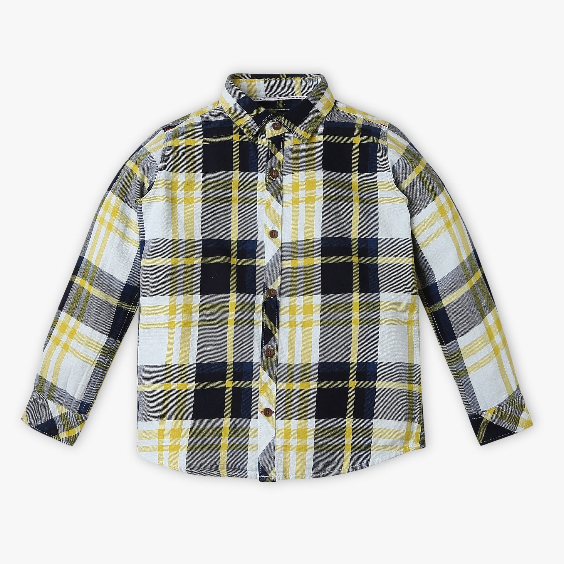 Boys Checkered Full Length Shirt