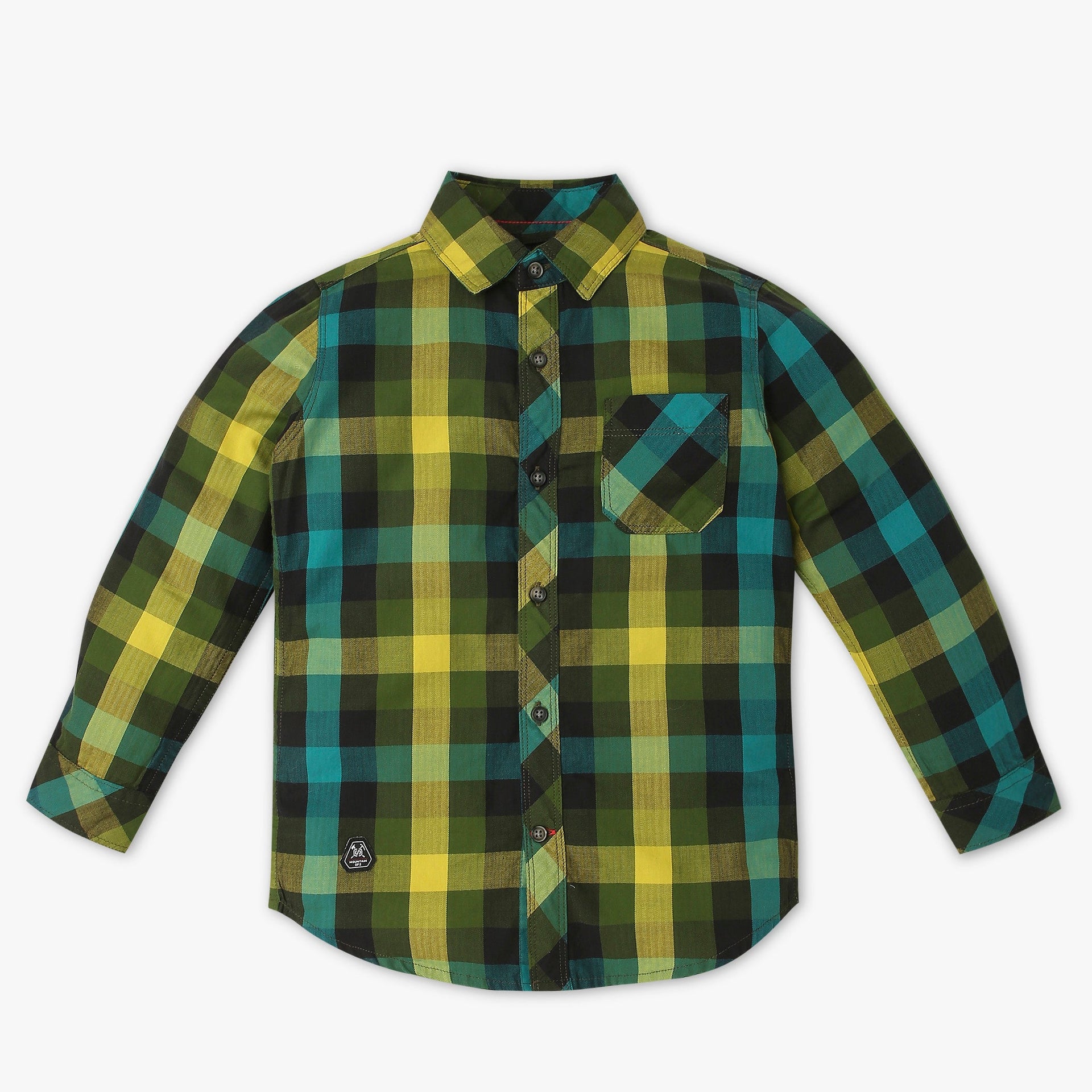 Boys Cotton Checkered Shirt
