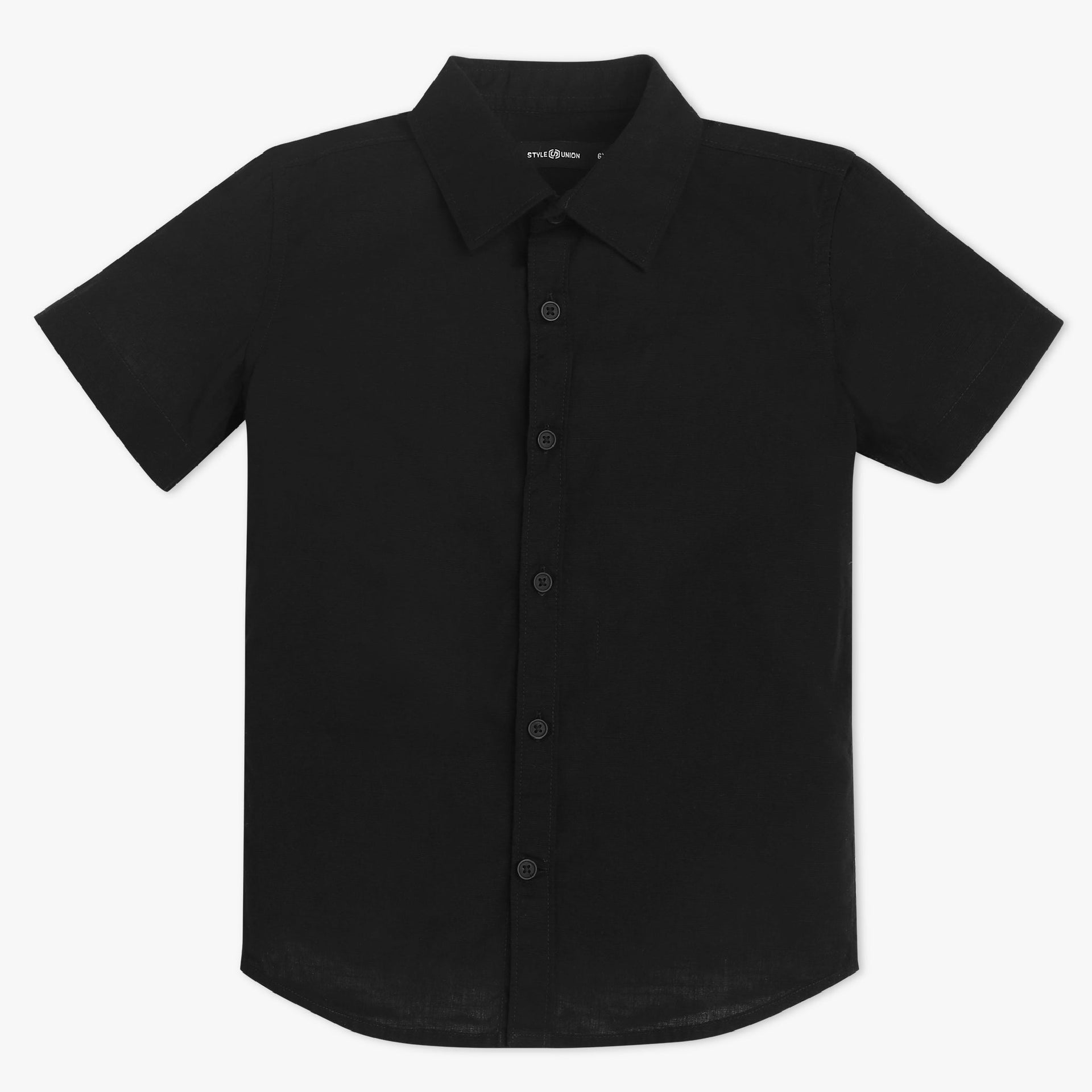 Boys Half Sleeve Shirt Collar Solid Shirt
