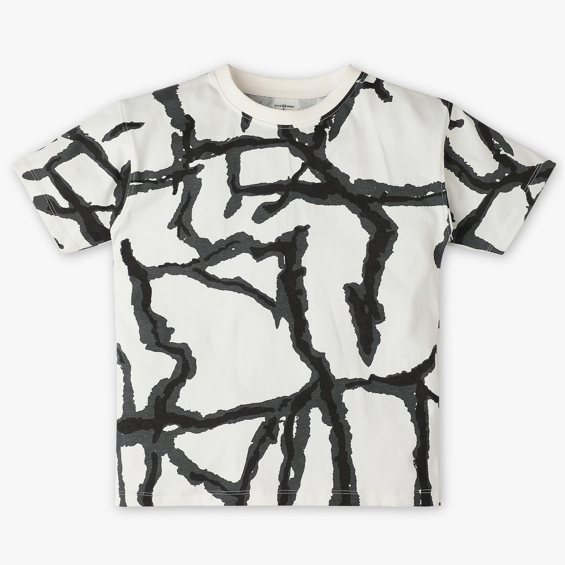 Boys Oversized Abstract Crew Neck Weekend T-Shirt