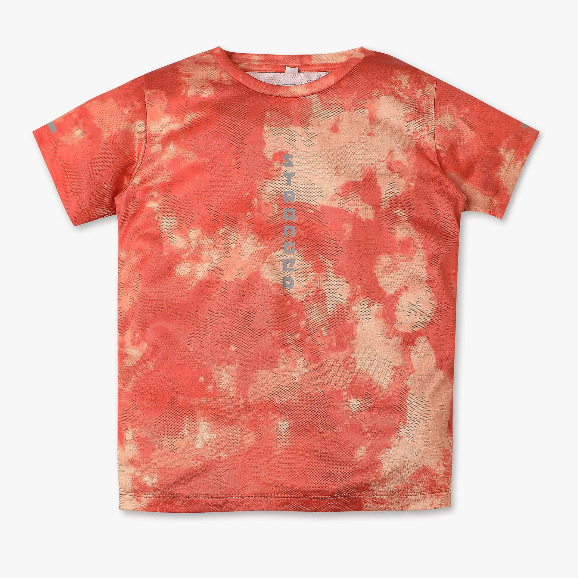 Boys Striped Crew Neck Move Half Sleeve Active T-Shirt