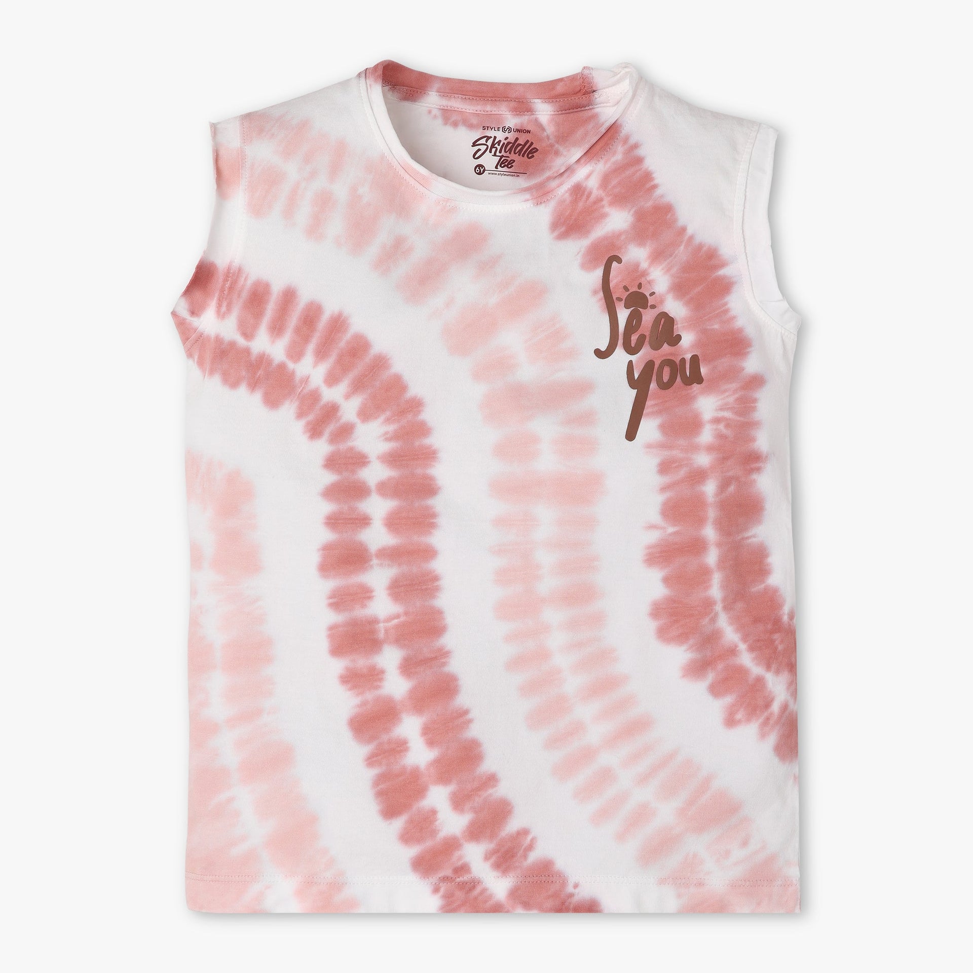 Boys Crew Neck Sleeveless Tie - Dye T-Shirt
