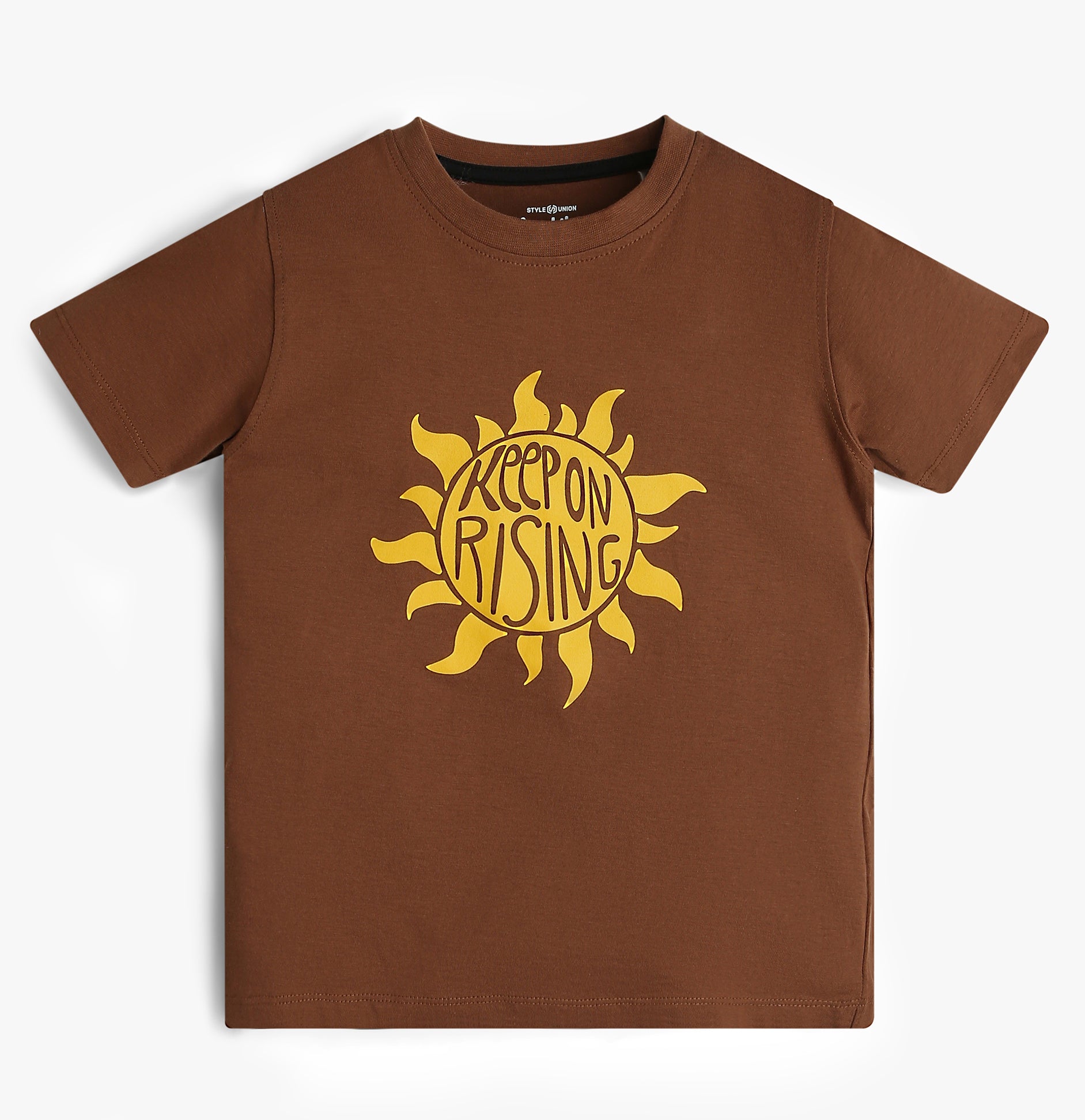 Boys Graphic Crew Neck Sun Print T-Shirt