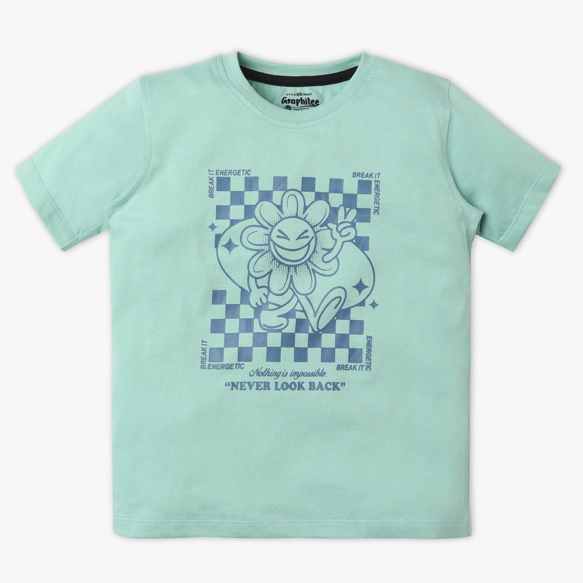 Boys Graphic Crew Neck Half Sleeve T-Shirt