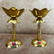 Brass Lotus stand diya, Brass Kamal Diya, Brass Oil lamp, Gift Item ( Set of 2 Pcs )