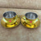 Brass Tea Cup Saucer Set with khalai, Brass Tea Cup Set with Khalai Inside The Cup (Pack of 2 Pcs)