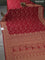 Banarasi crepe saree maroon with allover thread & zari weaves and woven border