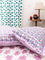 Purple Lotus Hand Block Printed Cotton Bed Sheet