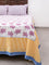 Purple Lotus Hand Block Printed Cotton Bed Sheet
