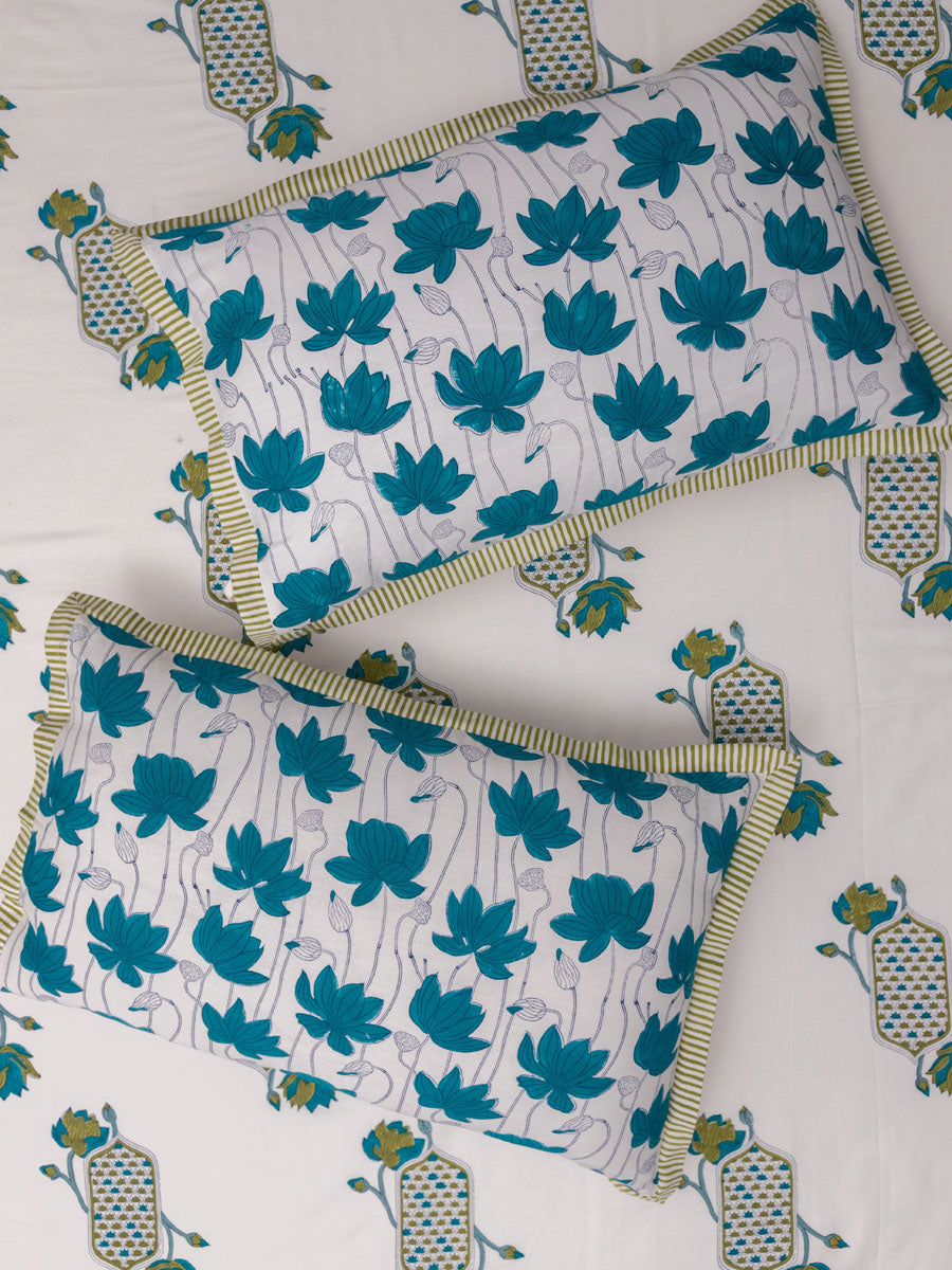 Saagar Hand Block Printed Cotton Bed Sheet