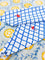 Blue Chevron Block Printed Cotton Table Napkins