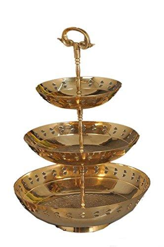 Fruit Stand, Brass Fruit Bowl 3 Tier, Fruit Bowl Online brass handcrafted