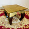 Brass Pooja Chowki, Brass Sheet Bajot For Puja, Brass Work Wooden Chowki.