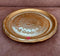 Brass Puja Plate, Pooja ki thali Nakshee Om Design embosed Pooja Plate (Dia 9 Inches)