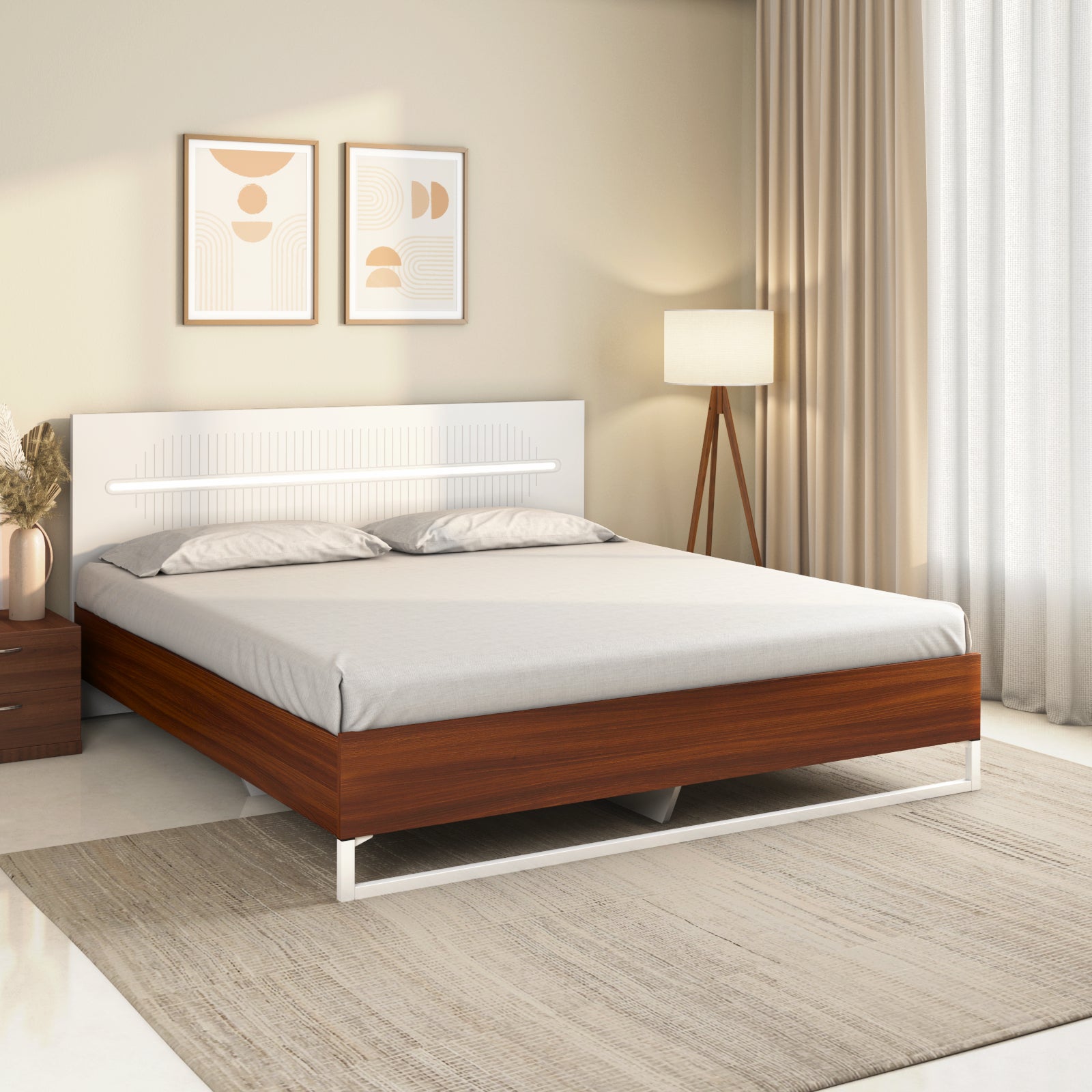 Capsule Meta Bed (Walnut)