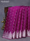 Pure kanchipuram silk saree magenta pink with silver zari woven buttas and silver zari woven border