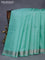 Pure kanchipuram silk saree teal blue with silver zari woven buttas and silver zari woven buttas