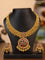 Antique necklace peacock design with kemp stones and golden beads hanging