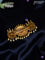 Antique hair clip medium size lakshmi & chandbali design with kemp & cz stones and pearl hangings
