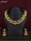 Antique guttapusalu necklace floral design with kemp & cz stones and pearl hangings