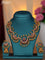 Antique necklace chandbali design with kemp and golden beads hangings