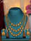 Antique necklace triple layer floral design with kemp and cz stones