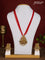 Jaipur crystal beaded multilayer red necklace with lakshmi pendant