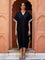 Ruhani Sequined Black Kaftan Kurta