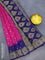 Bandhani saree pink and blue with allover bandhani prints and banarasi style border