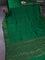 Chiniya silk saree green with plain body and woven border