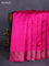 Chiniya silk saree pink with plain body and woven border