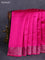 Chiniya silk saree magenta pink with plain body and woven border