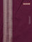 Banarasi semi silk saree wine shade with allover thread & zari weaves and woven border