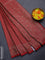 Banarasi semi silk saree red with allover thread & zari woven butta weaves and woven border