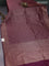 Banarasi semi silk saree wine shade with allover thread & zari weaves and woven border