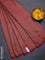 Banarasi semi silk saree red with allover thread & zari weaves and woven border