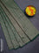 Banarasi semi silk saree green with allover thread & zari weaves and woven border