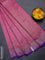 Banarasi semi silk saree pink and violet with allover thread & zari weaves and woven border